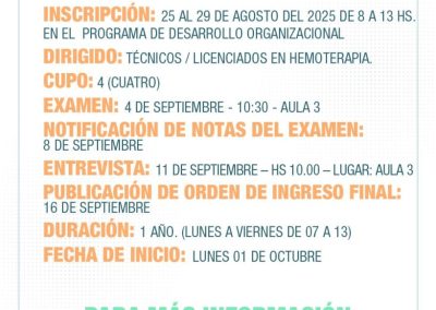 CONCURRENCIA SERVICIO DE HEMOTERAPIA