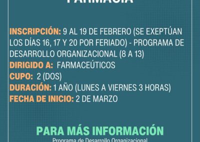 Programa de Fellowship: Farmacia Hospitalaria