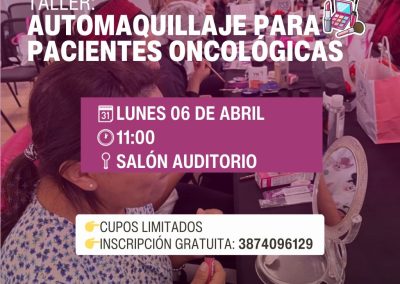 Taller de automaquillaje para pacientes oncológicas en el HSB