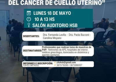Jornada de capacitación en el HSB: «Test de HPV en la prevención del cáncer del cuello uterino»