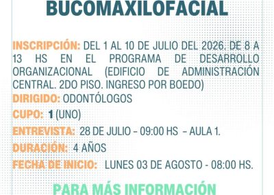 CONCURRENCIAS HSB: ODONTOLOGÍA – BUCOMAXILOFACIAL