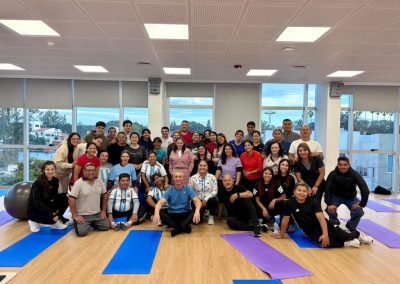 Más de 40 profesionales de la kinesiolgía y la fisioterapia participaron del taller de gimnasia postural en el Hospital San Bernardo