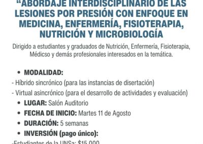 El HSB dará inicio a un curso de extensión universitaria sobre el abordaje interdisciplinario de las lesiones por presión