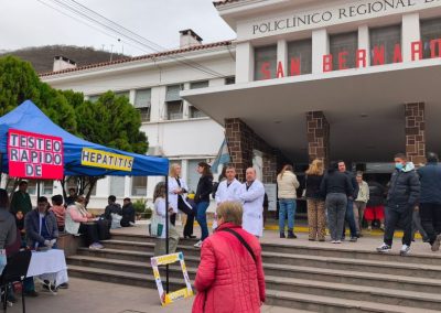 El Servicio de Gastroenterología del Hospital San Bernardo llevó a cabo una jornada de concientización, prevención y detección de hepatitis virales en el Hospital San Bernardo